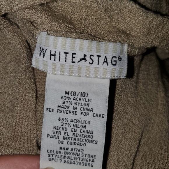White stag women's medium cardigan. The color is labeled as brown stone. - Picture 7 of 8